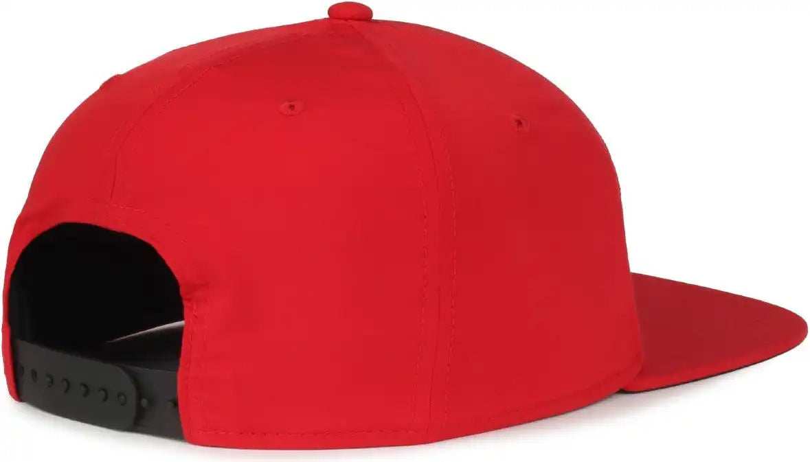 Oc Sports Oc900 Split Panel Performance Snap Back Cap - Red - Osfm