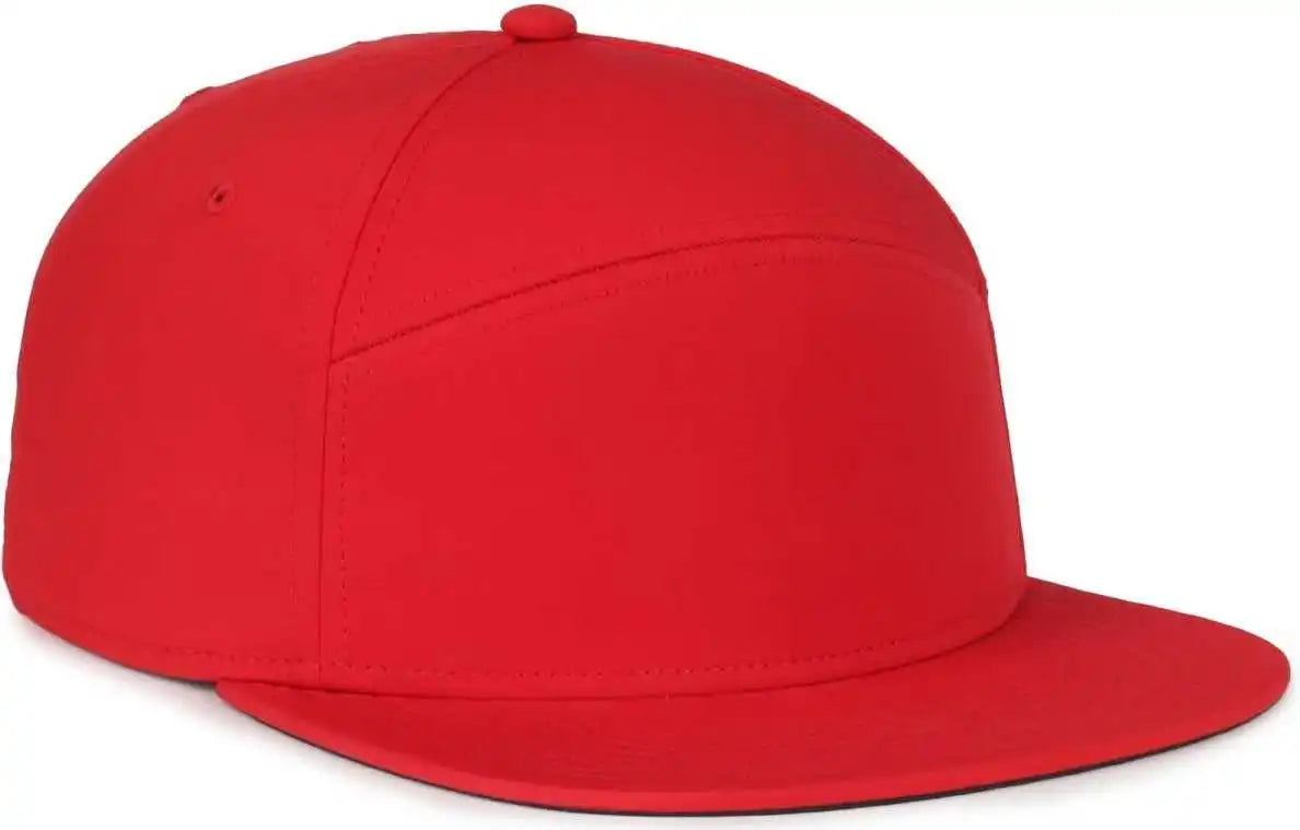 Oc Sports Oc900 Split Panel Performance Snap Back Cap - Red - Osfm