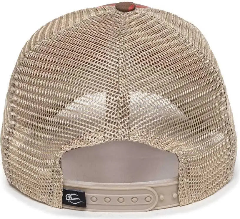 Oc Sports Oc901m Print Design Crown Cap - Red Tea Stain