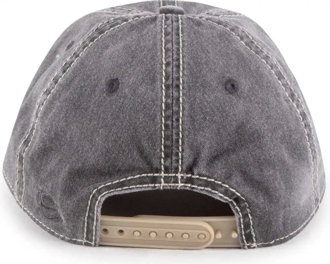 Oc Sports Oc902 Pigment Dyed Cotton Twill Cap - Black - 6 7/8’’ - 7 1/2’’