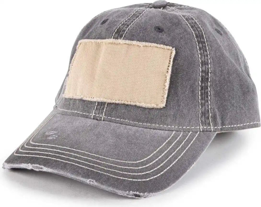 Oc Sports Oc902 Pigment Dyed Cotton Twill Cap - Black - 6 7/8’’ - 7 1/2’’
