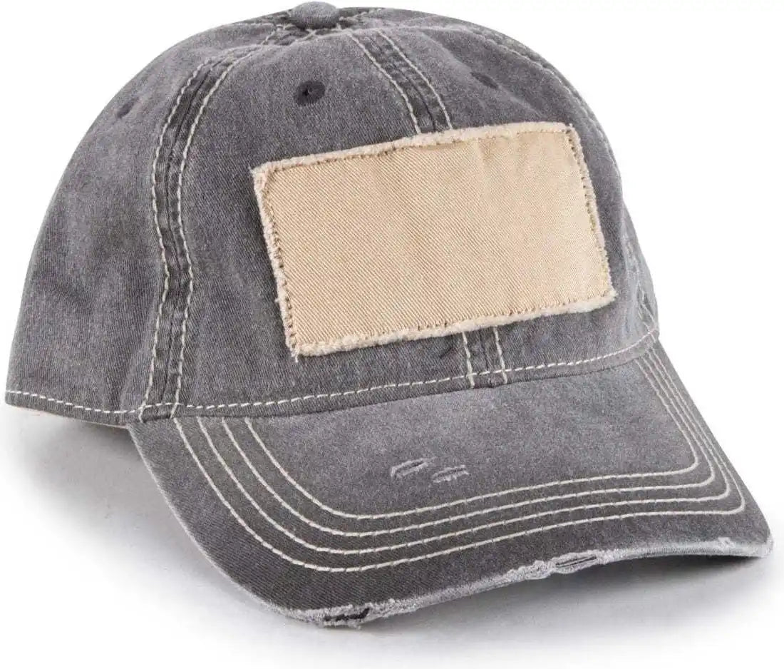 Oc Sports Oc902 Pigment Dyed Cotton Twill Cap - Black - 6 7/8’’ - 7 1/2’’
