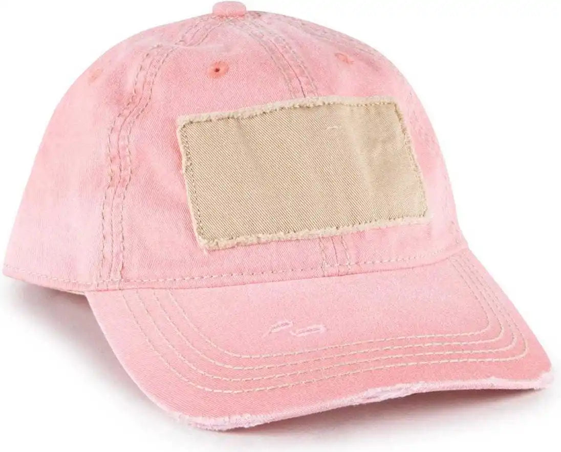 Oc Sports Oc902 Pigment Dyed Cotton Twill Cap - Coral - 6 7/8’’ - 7 1/2’’