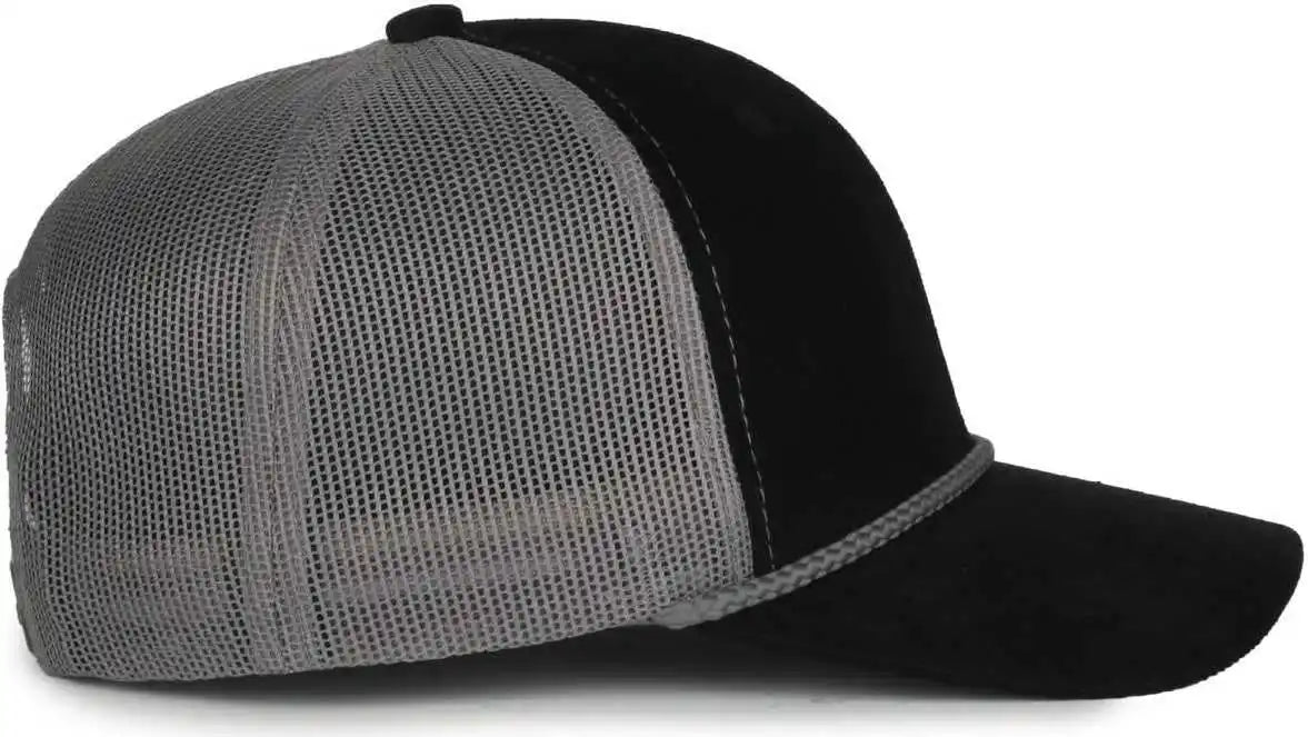 Oc Sports Occordm Corduroy Mesh Back with Cord Cap - Black Charcoal - Dark Gray / Osfm