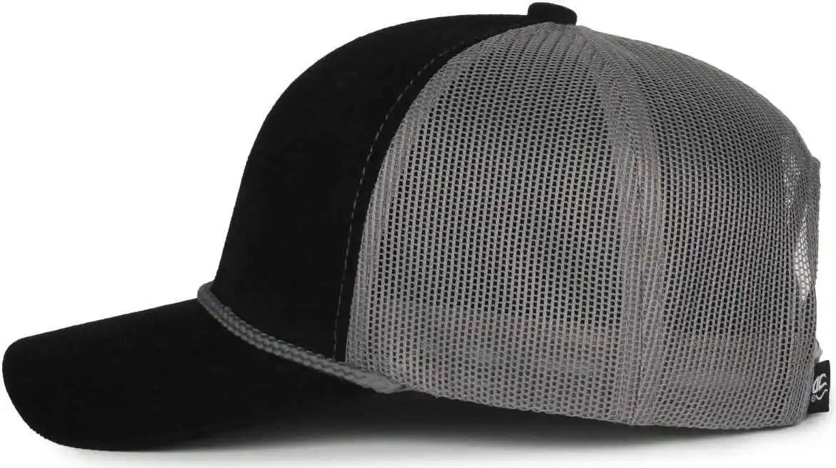 Oc Sports Occordm Corduroy Mesh Back with Cord Cap - Black Charcoal - Dark Gray / Osfm