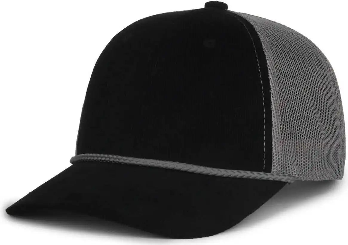 Oc Sports Occordm Corduroy Mesh Back with Cord Cap - Black Charcoal - Dark Gray / Osfm