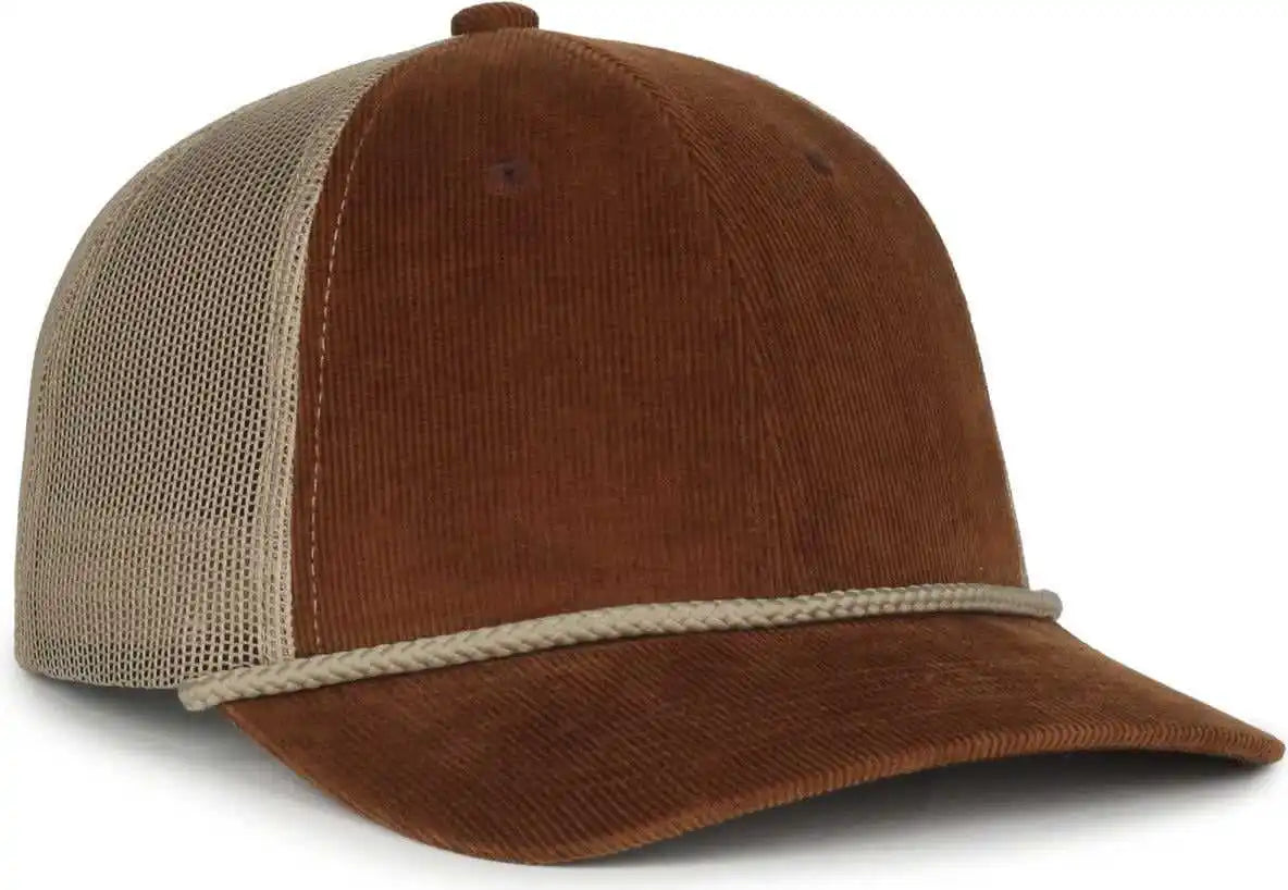 Oc Sports Occordm Corduroy Mesh Back with Cord Cap - Brown Khaki - Osfm