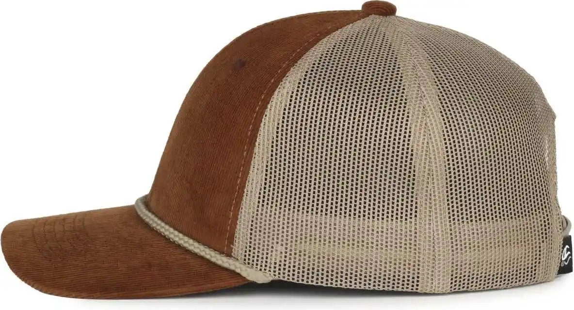 Oc Sports Occordm Corduroy Mesh Back with Cord Cap - Brown Khaki - Osfm