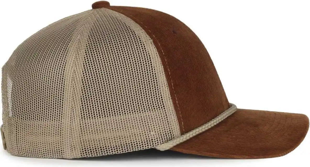 Oc Sports Occordm Corduroy Mesh Back with Cord Cap - Brown Khaki - Osfm