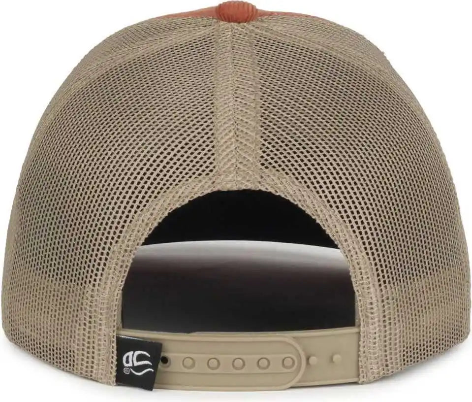 Oc Sports Occordm Corduroy Mesh Back with Cord Cap - Burnt Orange Khaki - Osfm
