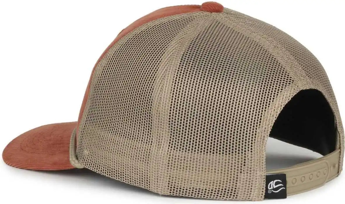 Oc Sports Occordm Corduroy Mesh Back with Cord Cap - Burnt Orange Khaki - Osfm