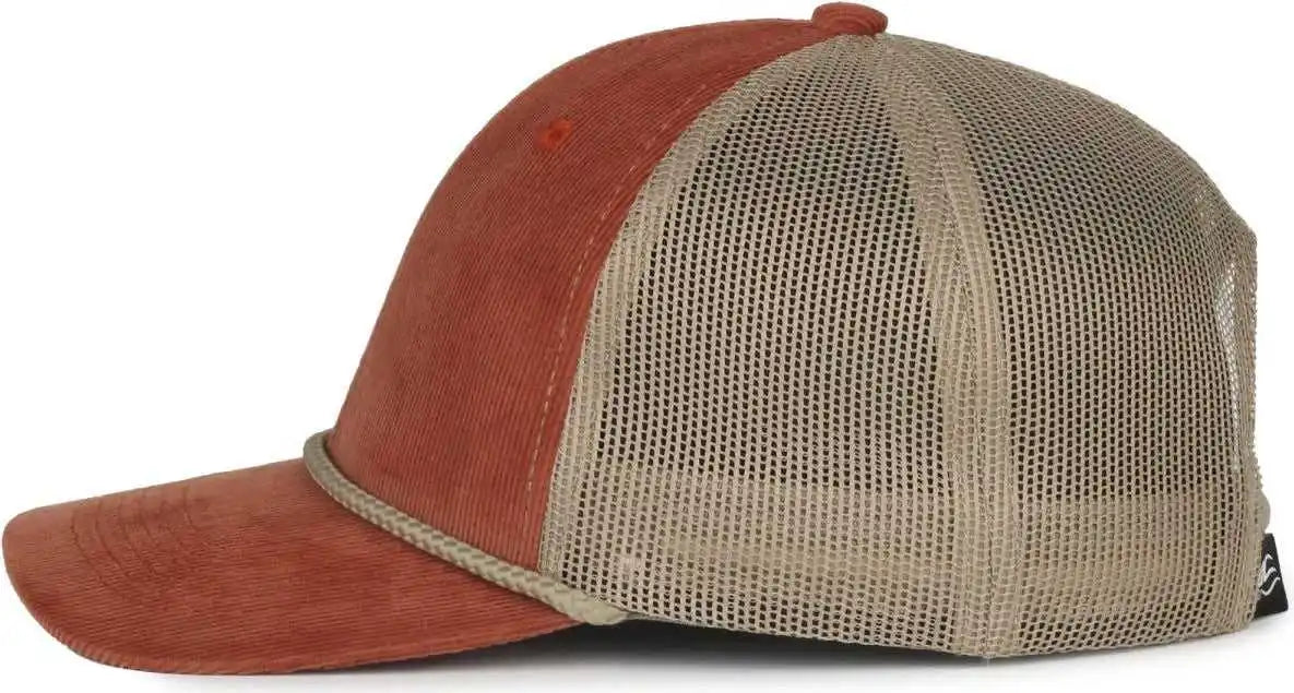 Oc Sports Occordm Corduroy Mesh Back with Cord Cap - Burnt Orange Khaki - Osfm