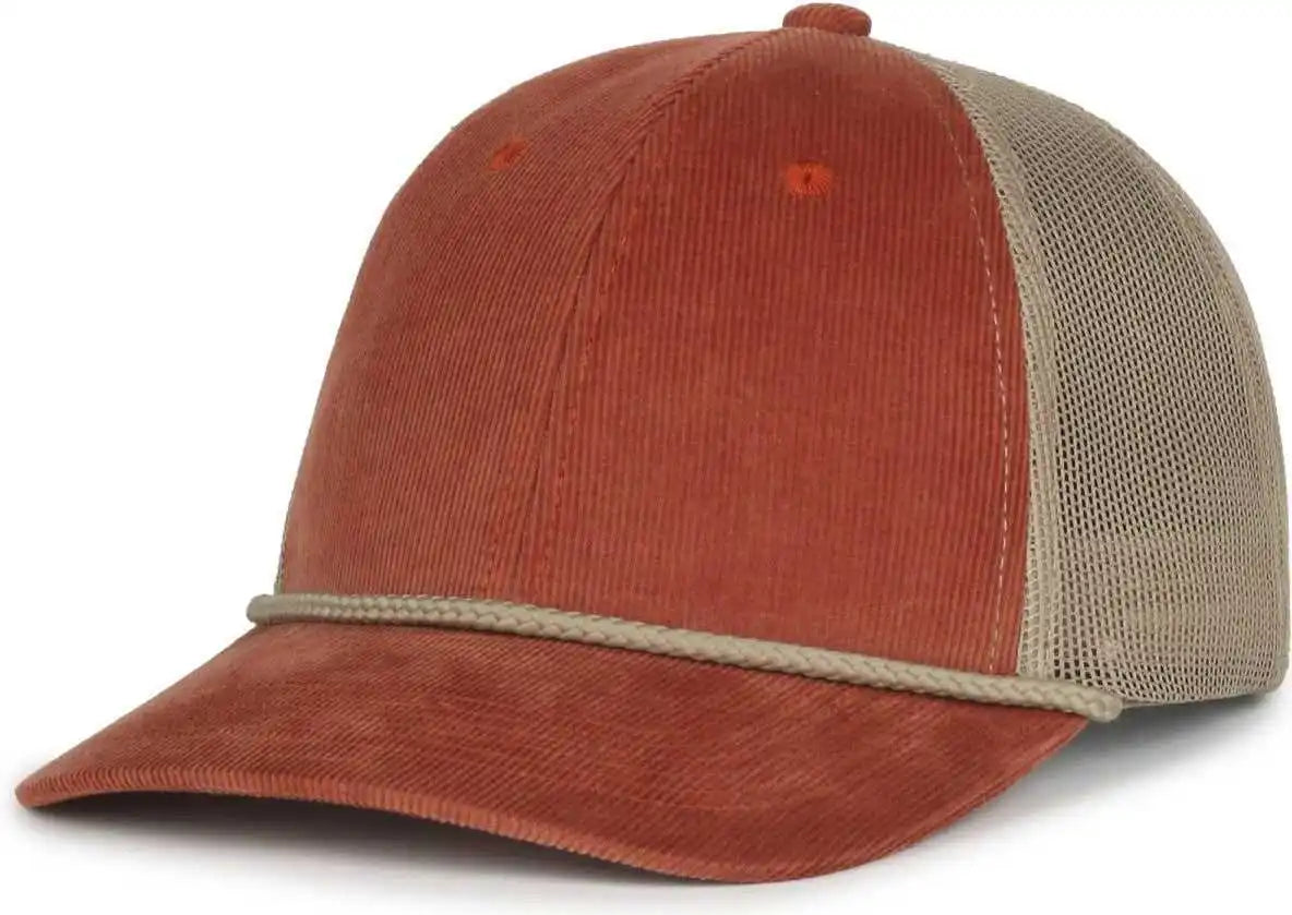 Oc Sports Occordm Corduroy Mesh Back with Cord Cap - Burnt Orange Khaki - Osfm