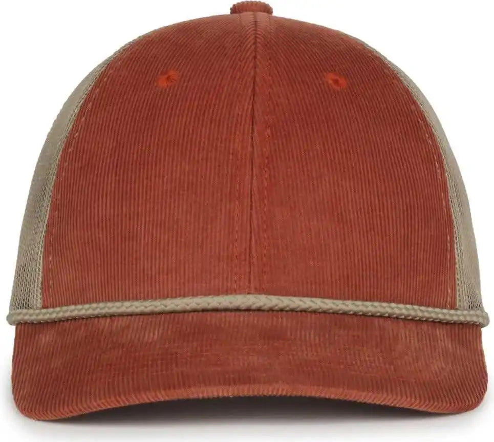 Oc Sports Occordm Corduroy Mesh Back with Cord Cap - Burnt Orange Khaki - Osfm