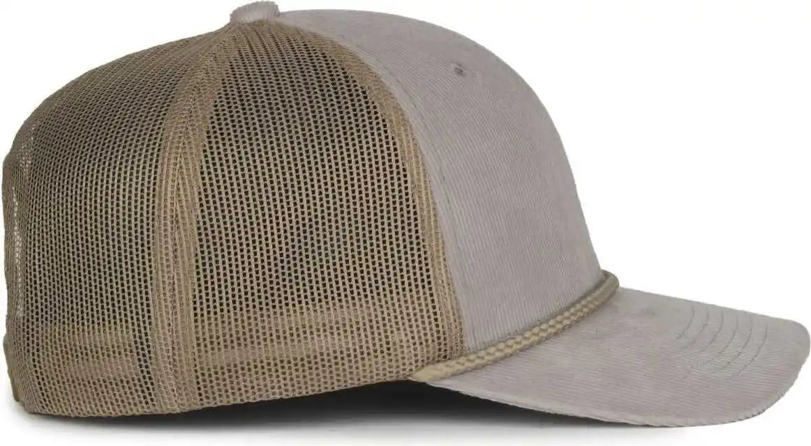 Oc Sports Occordm Corduroy Mesh Back with Cord Cap - Light Gray Khaki - Osfm