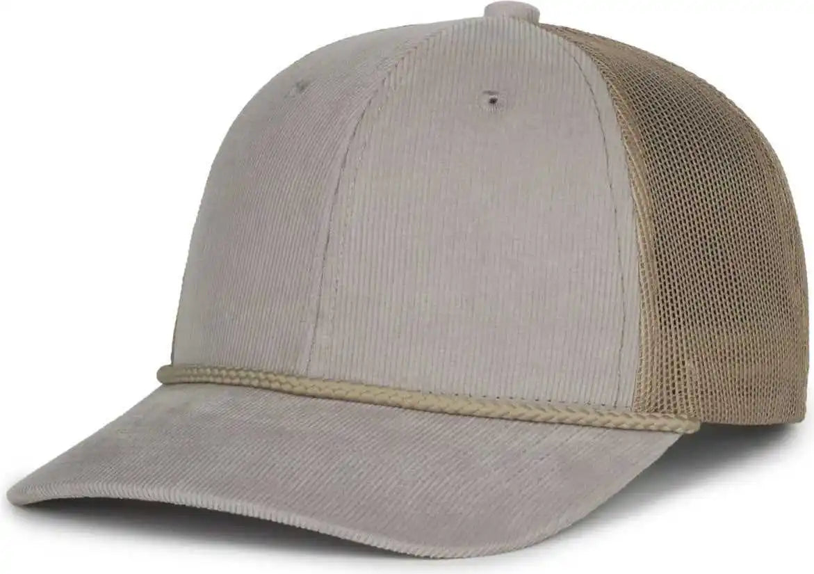 Oc Sports Occordm Corduroy Mesh Back with Cord Cap - Light Gray Khaki - Osfm