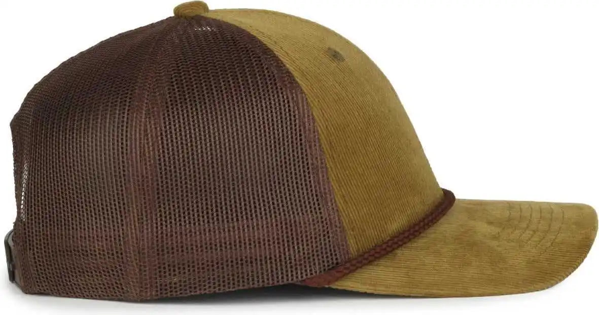 Oc Sports Occordm Corduroy Mesh Back with Cord Cap - Moss Brown - Osfm