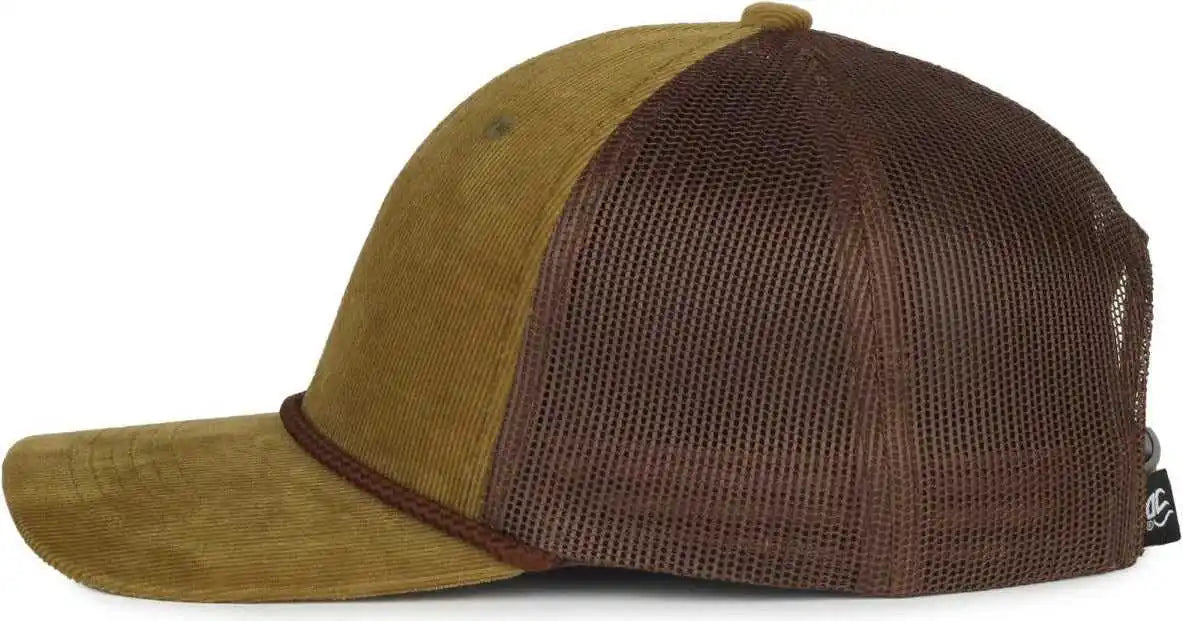 Oc Sports Occordm Corduroy Mesh Back with Cord Cap - Moss Brown - Osfm