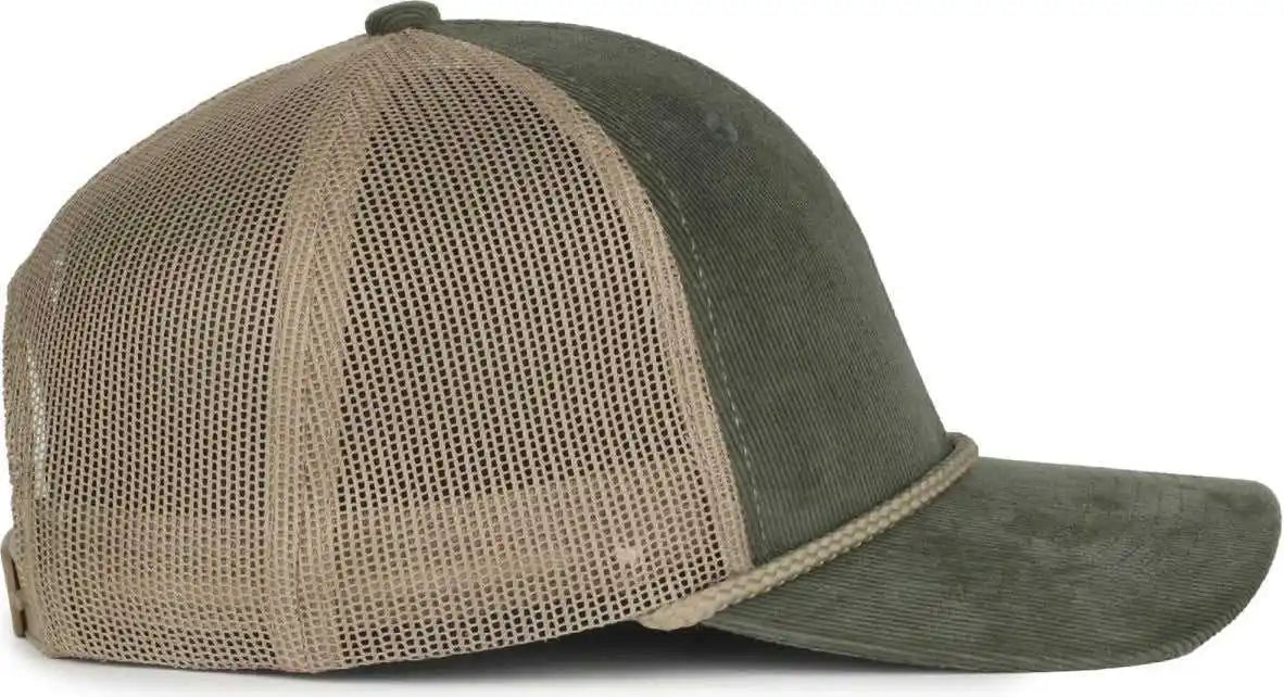 Oc Sports Occordm Corduroy Mesh Back with Cord Cap - Olive Khaki - Osfm