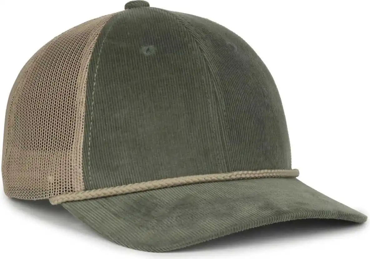 Oc Sports Occordm Corduroy Mesh Back with Cord Cap - Olive Khaki - Osfm