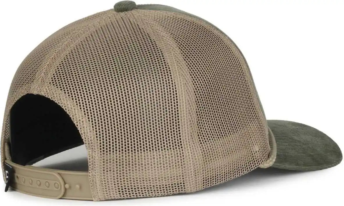 Oc Sports Occordm Corduroy Mesh Back with Cord Cap - Olive Khaki - Osfm