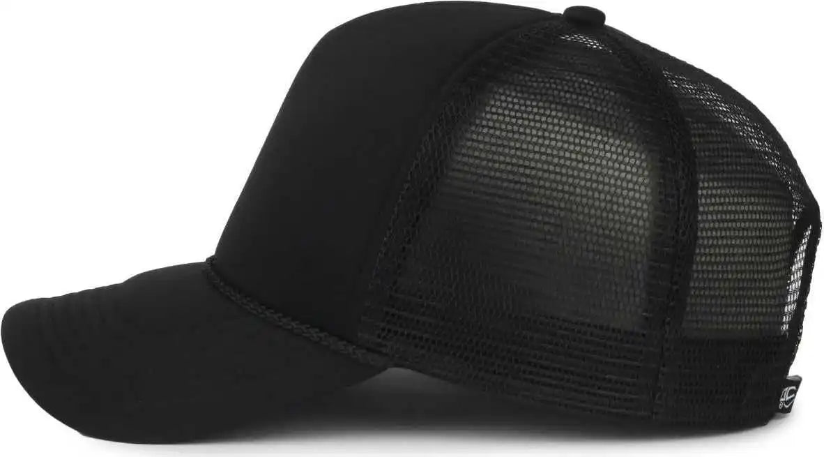 Oc Sports Ocfoam 5 Panel Foam Mesh Trucker with Cord Cap - Black - Osfm
