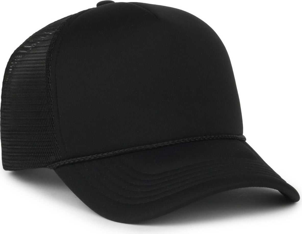 Oc Sports Ocfoam 5 Panel Foam Mesh Trucker with Cord Cap - Black - Osfm