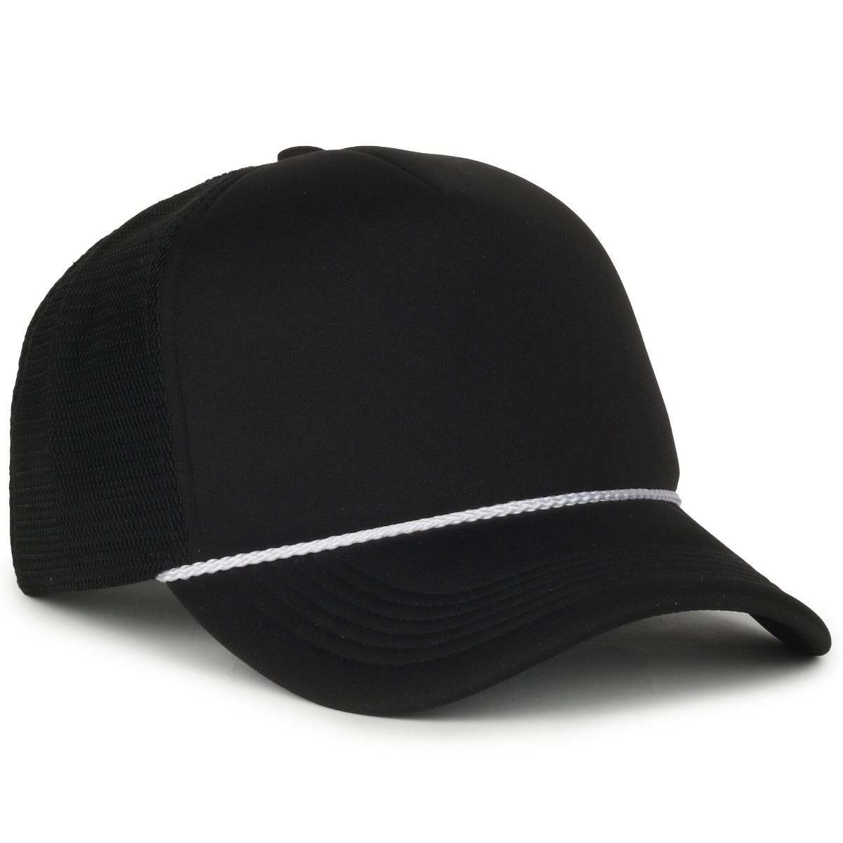 Oc Sports Ocfoam 5 Panel Foam Mesh Trucker with Cord Cap - Black White