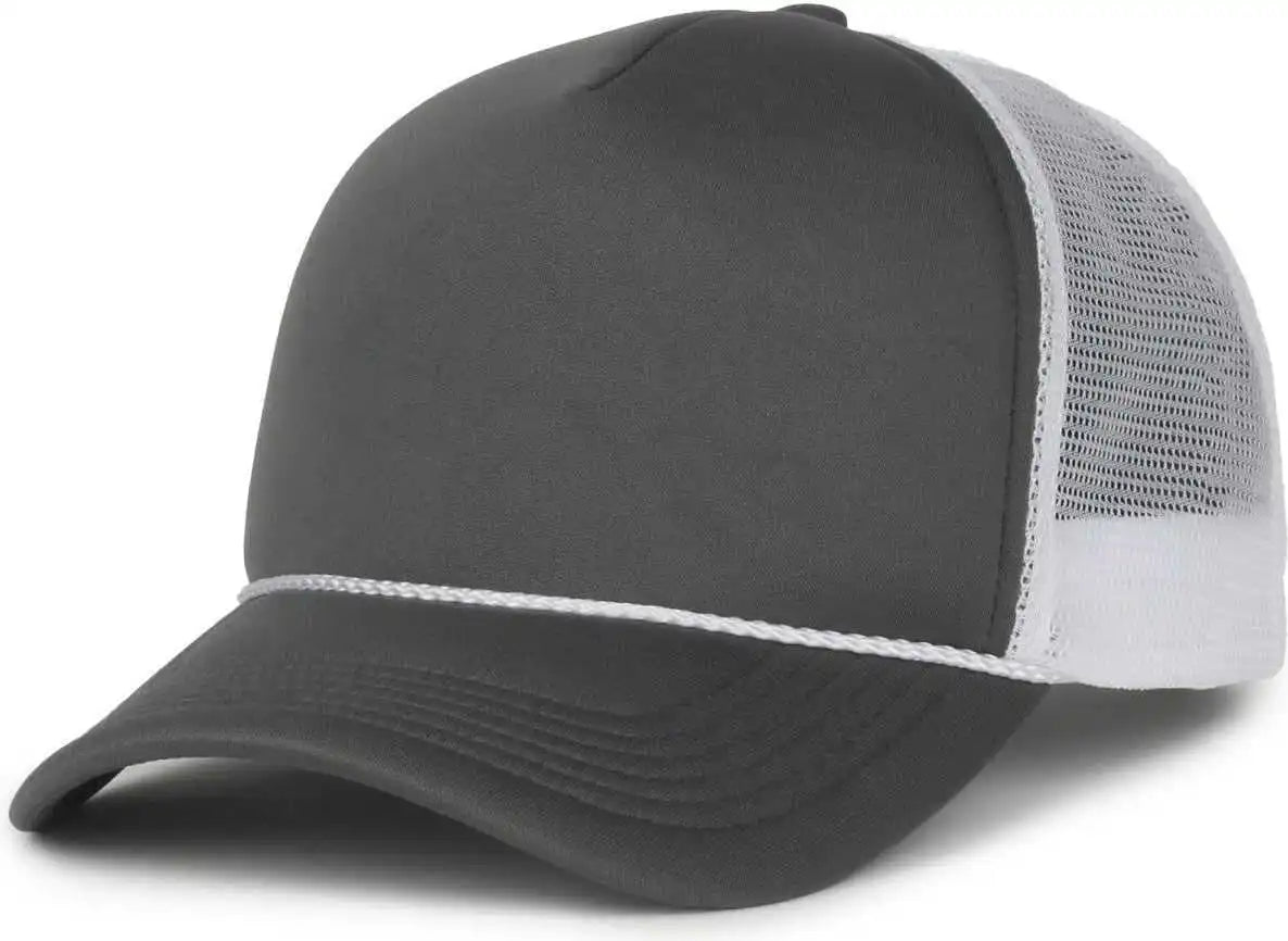 Oc Sports Ocfoam 5 Panel Foam Mesh Trucker with Cord Cap - Charcoal White - Osfm