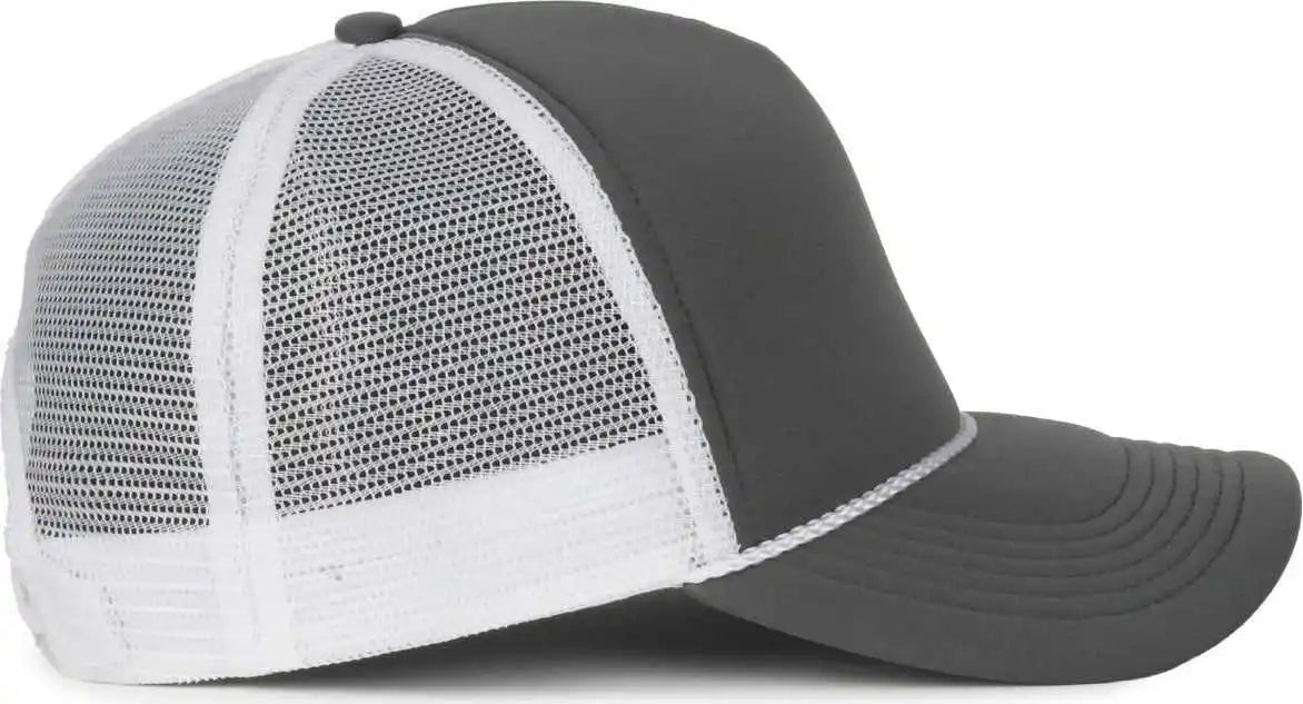 Oc Sports Ocfoam 5 Panel Foam Mesh Trucker with Cord Cap - Charcoal White - Osfm