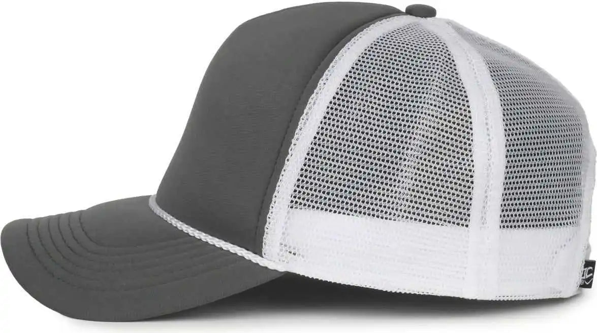 Oc Sports Ocfoam 5 Panel Foam Mesh Trucker with Cord Cap - Charcoal White - Osfm