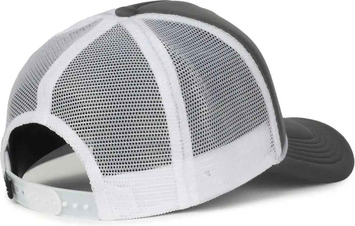 Oc Sports Ocfoam 5 Panel Foam Mesh Trucker with Cord Cap - Charcoal White - Osfm