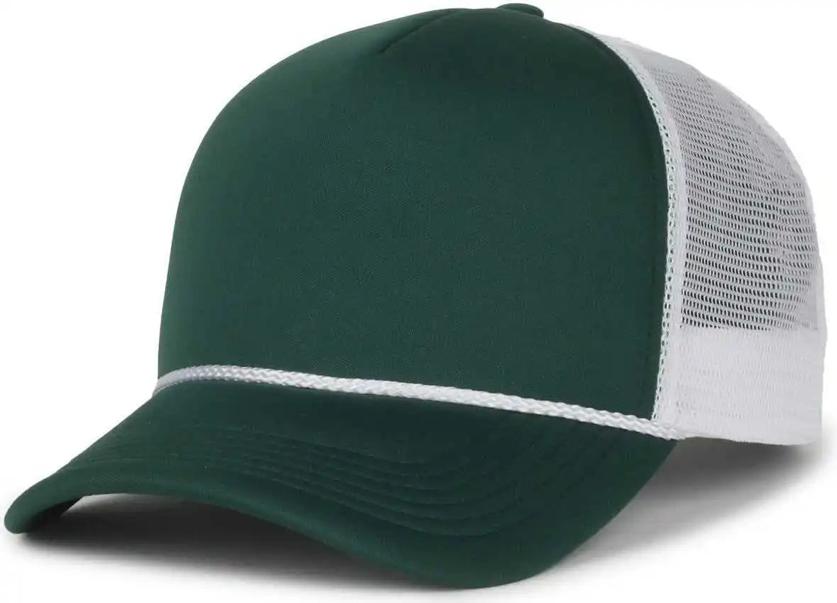 Oc Sports Ocfoam 5 Panel Foam Mesh Trucker with Cord Cap - Dark Green White - Osfm