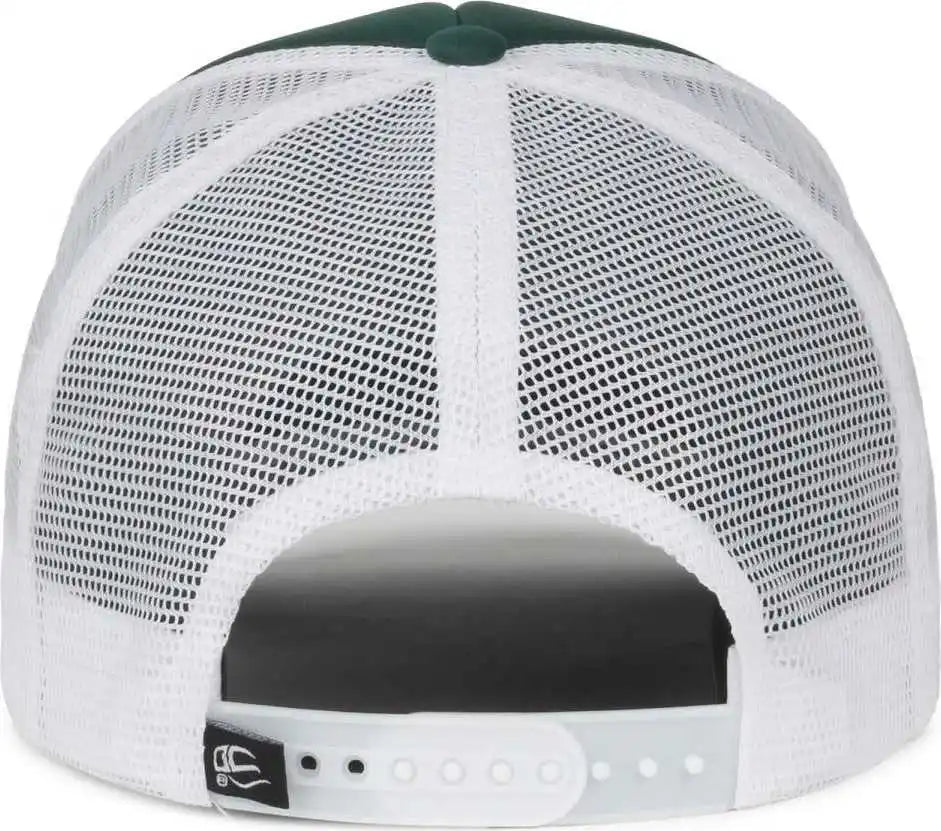 Oc Sports Ocfoam 5 Panel Foam Mesh Trucker with Cord Cap - Dark Green White - Osfm