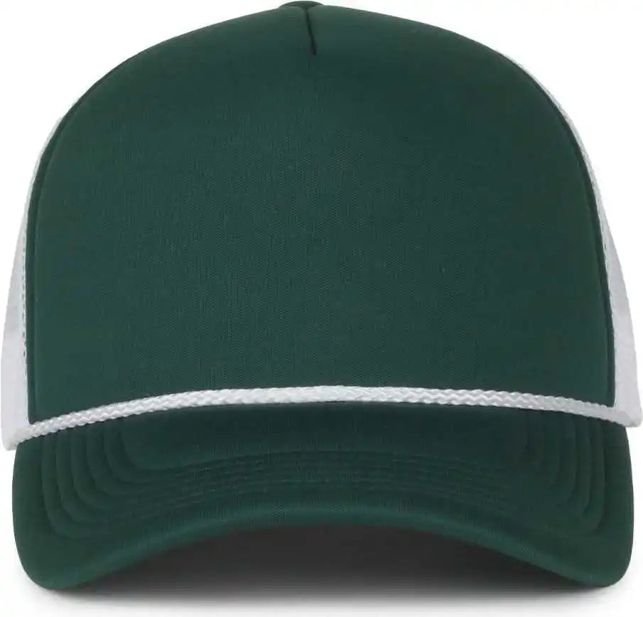 Oc Sports Ocfoam 5 Panel Foam Mesh Trucker with Cord Cap - Dark Green White - Osfm