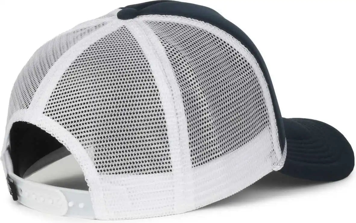 Oc Sports Ocfoam 5 Panel Foam Mesh Trucker with Cord Cap - Navy White - Osfm