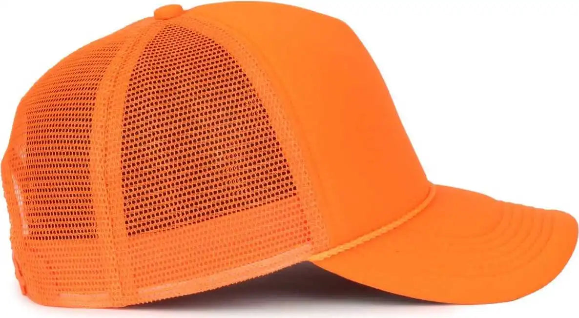 Oc Sports Ocfoam 5 Panel Foam Mesh Trucker with Cord Cap - Neon Orange - Osfm
