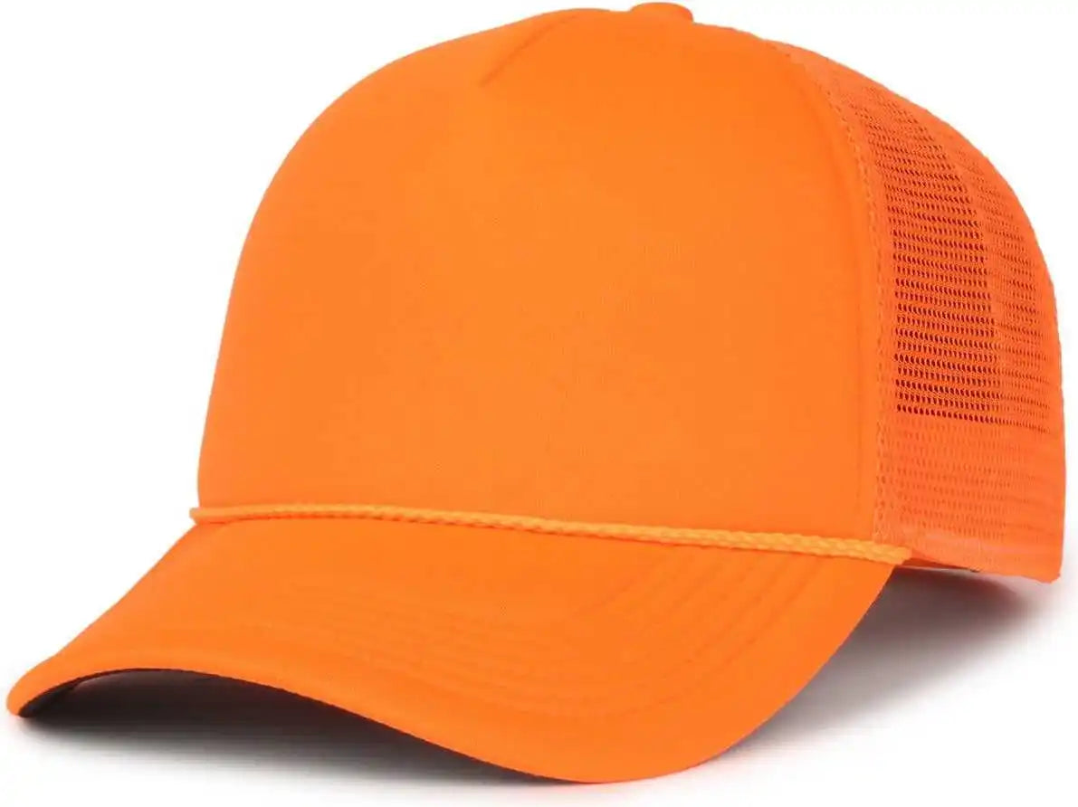 Oc Sports Ocfoam 5 Panel Foam Mesh Trucker with Cord Cap - Neon Orange - Osfm