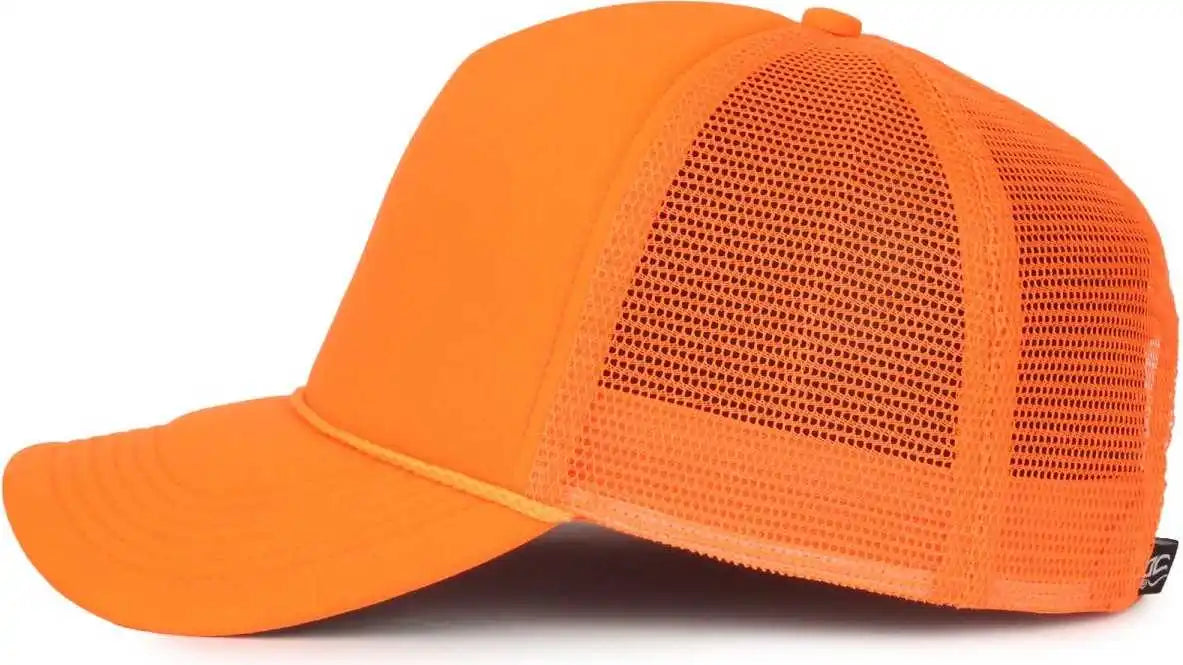 Oc Sports Ocfoam 5 Panel Foam Mesh Trucker with Cord Cap - Neon Orange - Osfm