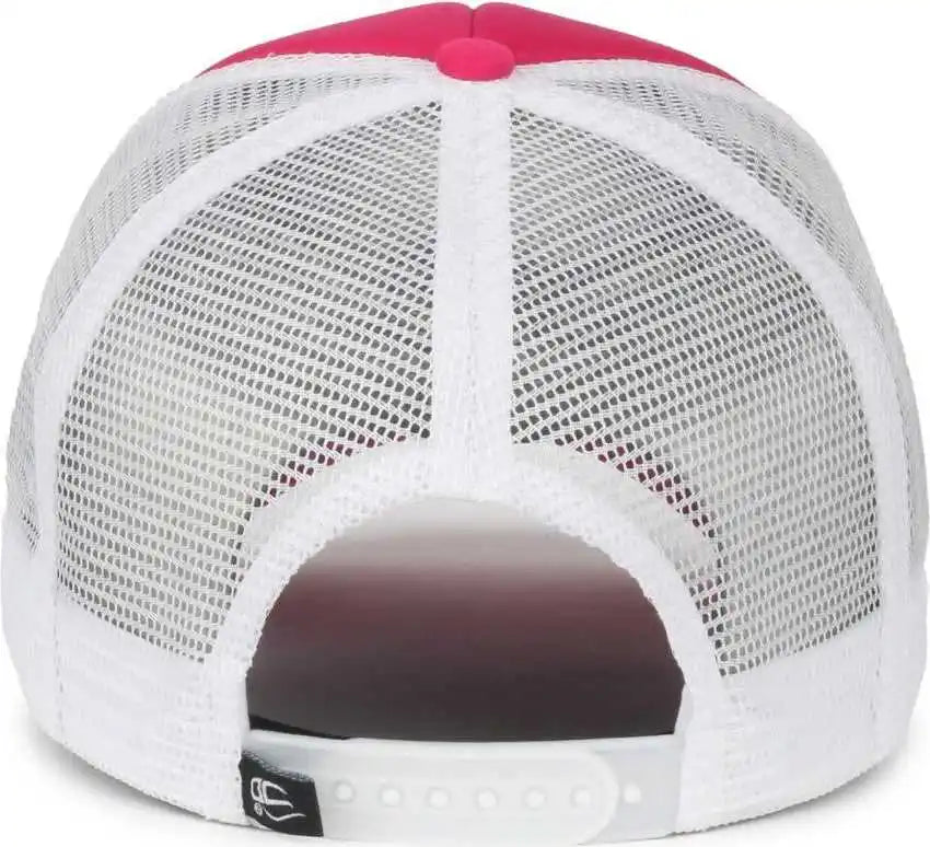 Oc Sports Ocfoam 5 Panel Foam Mesh Trucker with Cord Cap - Neon Pink White - Osfm