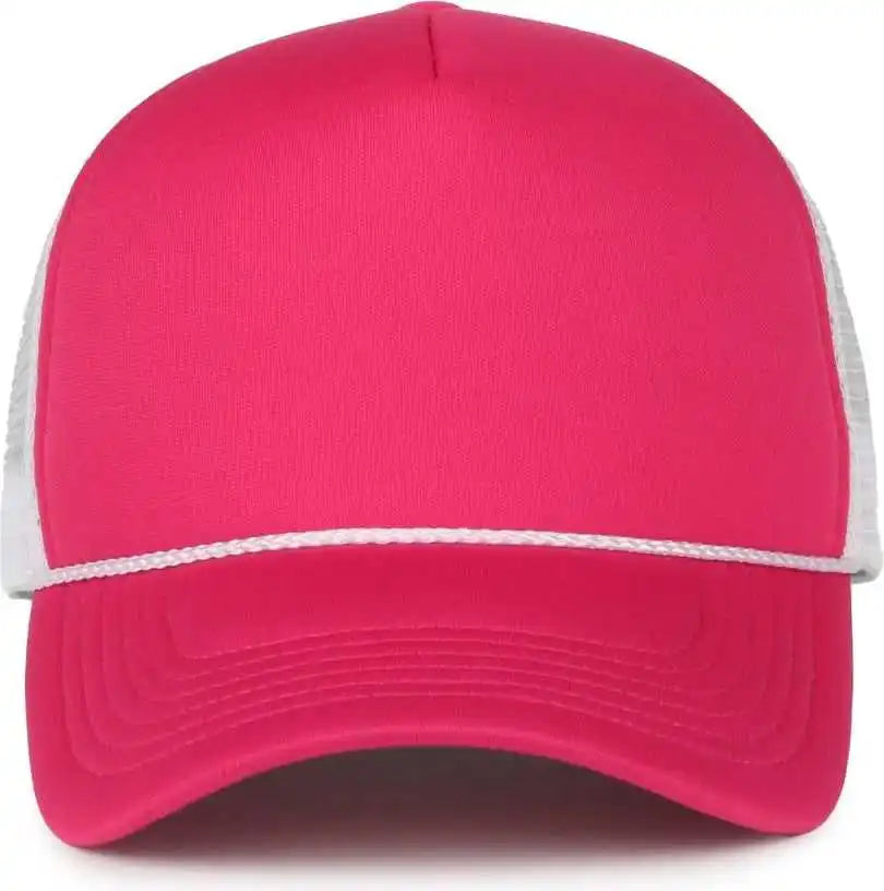 Oc Sports Ocfoam 5 Panel Foam Mesh Trucker with Cord Cap - Neon Pink White - Osfm
