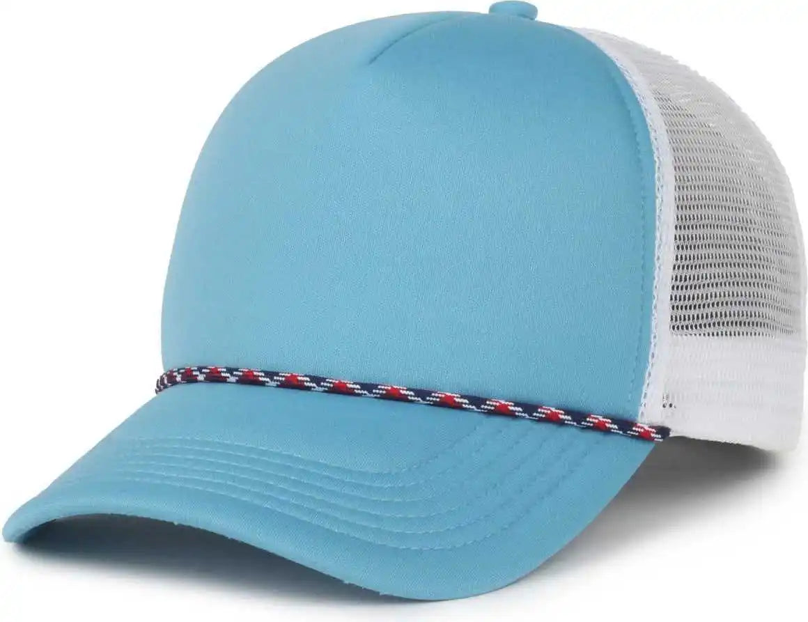 Oc Sports Ocfoam 5 Panel Foam Mesh Trucker with Cord Cap - Surf Blue White - Osfm