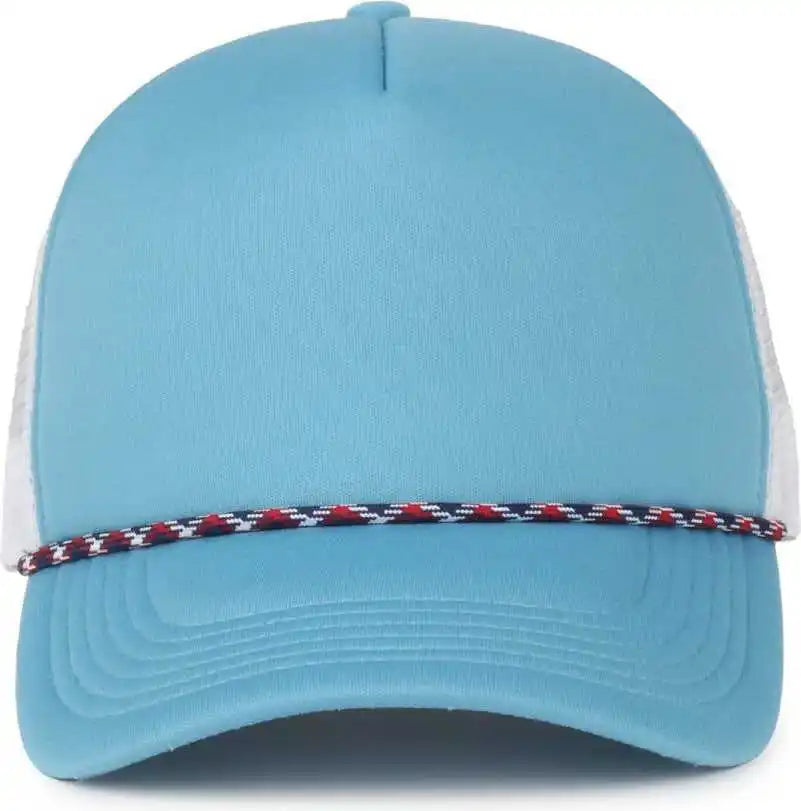 Oc Sports Ocfoam 5 Panel Foam Mesh Trucker with Cord Cap - Surf Blue White - Osfm