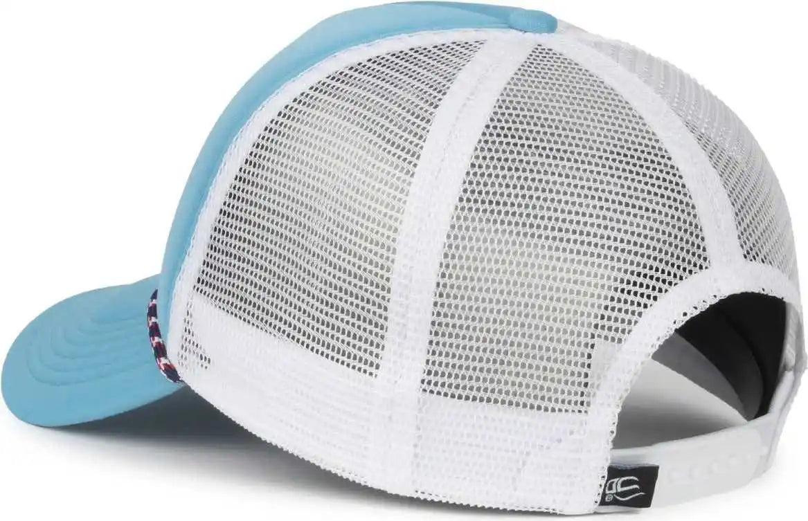 Oc Sports Ocfoam 5 Panel Foam Mesh Trucker with Cord Cap - Surf Blue White - Osfm
