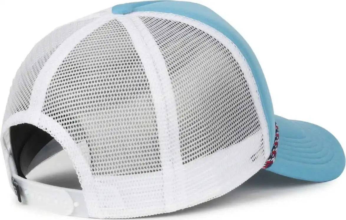Oc Sports Ocfoam 5 Panel Foam Mesh Trucker with Cord Cap - Surf Blue White - Osfm