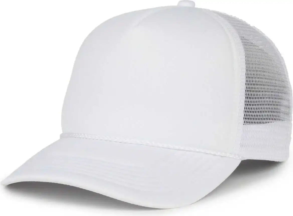 Oc Sports Ocfoam 5 Panel Foam Mesh Trucker with Cord Cap - White - Osfm