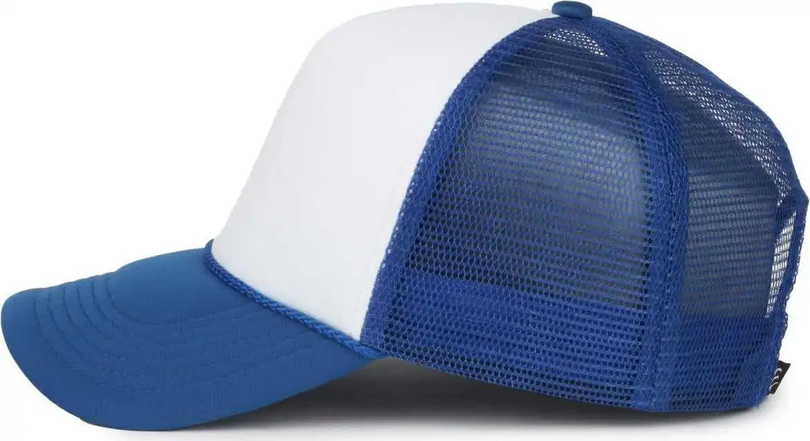 Oc Sports Ocfoam 5 Panel Foam Mesh Trucker with Cord Cap - White Royal - Osfm