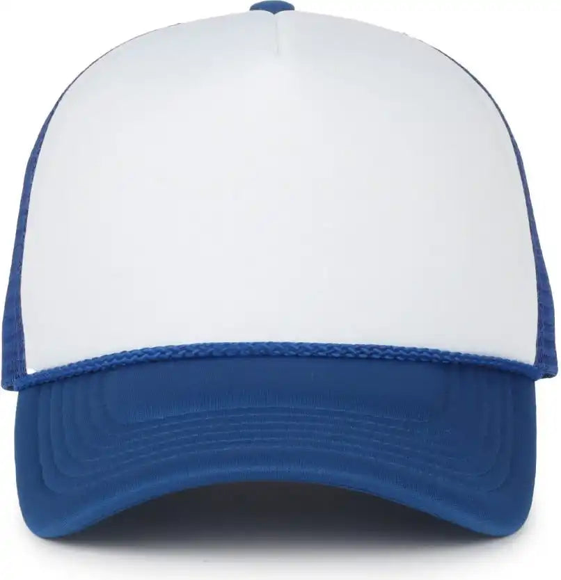 Oc Sports Ocfoam 5 Panel Foam Mesh Trucker with Cord Cap - White Royal - Osfm