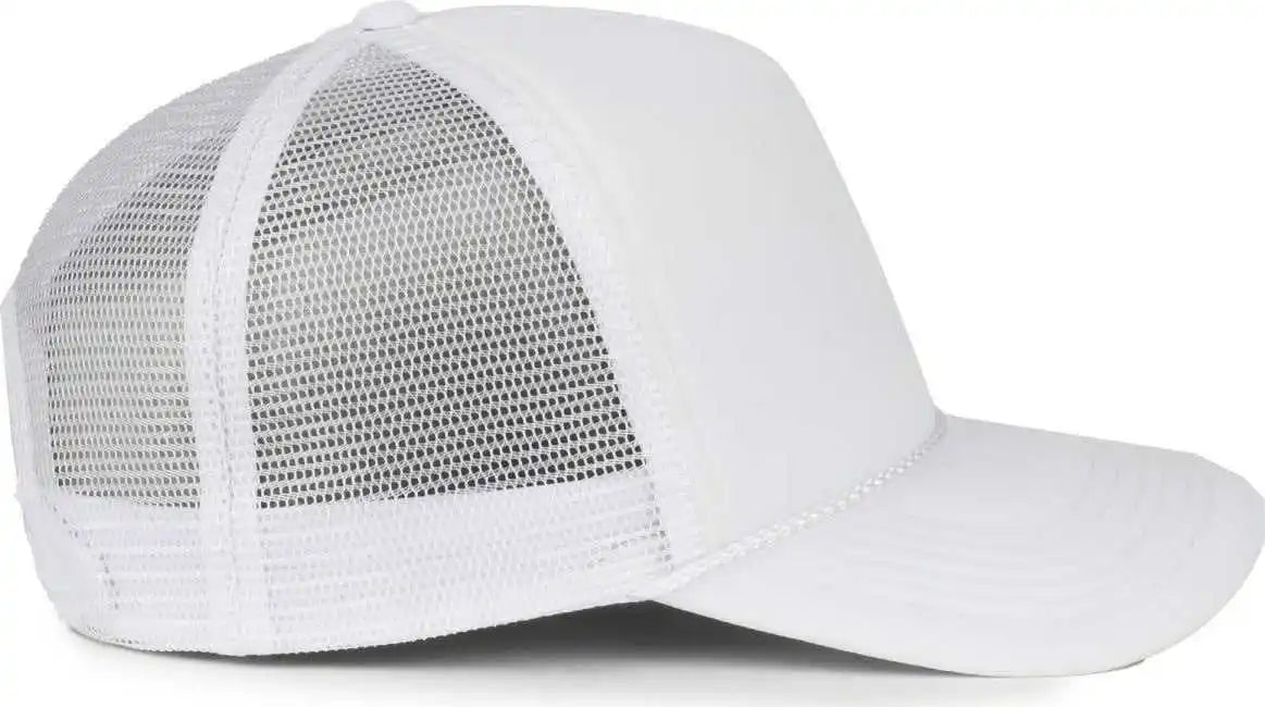Oc Sports Ocfoam 5 Panel Foam Mesh Trucker with Cord Cap - White - Osfm