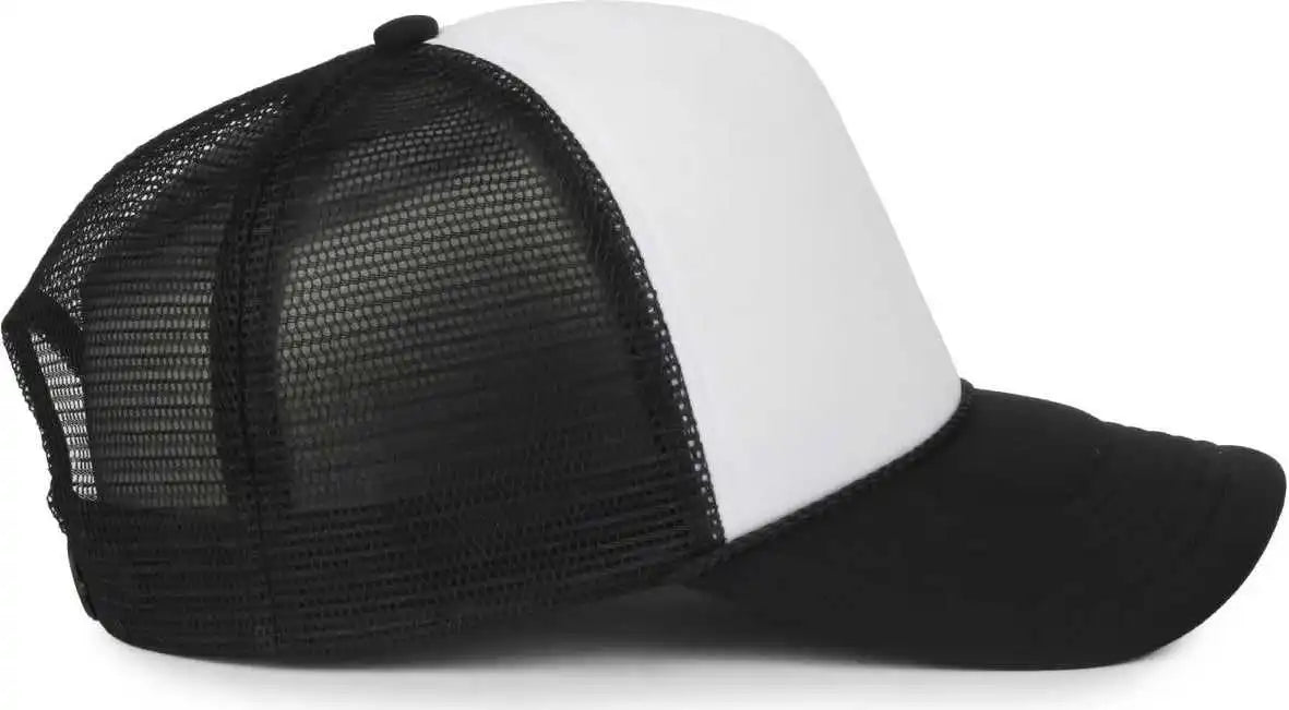 Oc Sports Ocfoam 5 Panel Foam Mesh Trucker with Cord Cap - White Black - Osfm